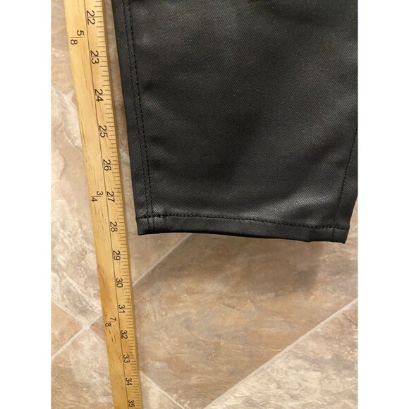 Ann Taylor Pants Women's 14 Black Cotton Blend Stretch Faux Leather Style - Picture 8 of 10